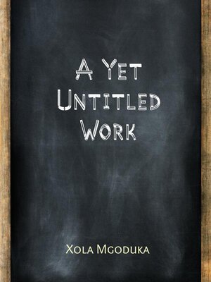 cover image of A Yet Untitled Work
